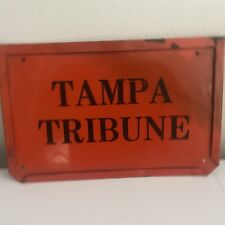 Tampa Tribune  Florida Newspaper Newspaper Stand Front Metal 17” X 11” picture
