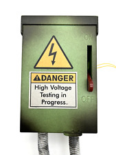 Halloween Danger High Voltage Animated Light Sound Electric Shock Power Box Prop picture