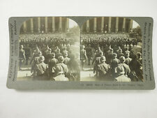 Antique Stereoview Card. Keystone. (3) 18742 Sons of France Rush to the Colors picture