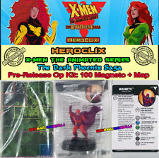 HEROCLIX THE DARK PHOENIX SAGA Prerelease Op Kit Magneto (100) + Card NEW + Map picture