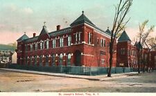 Vintage Postcard 1910s St. Joseph's School Building Troy NY Pub Northern News Co picture
