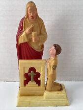 Vintage MCM Celluloid Confirmation Communion Cake Topper Jesus Catholic Child 5” picture