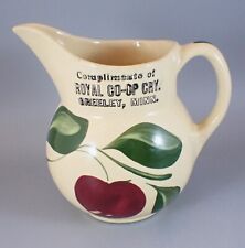 Watt Pottery #15 Apple Pitcher Royal Co-Op Greely Minnesota Advertising picture