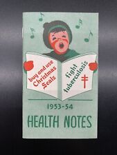 Unused-My Health Notes Handbook. 1953-54  Christmas Seals Minnesota Health picture