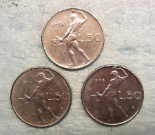 Lot of 3 NAKED BLACKSMITH Working at His ANVIL Coins picture