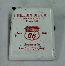Vintage Phillips 66 Gas Million Oil Co. Delevan IL Advertising Metal Paper Clip picture