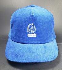 Vintage Carlisle Tires Blue Corduory Hat Adult Snapback Trucker Farmer 80s 70s picture