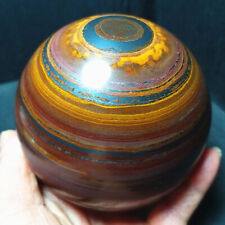 Rare 1382G Natural Tiger's Eye Sphere Tumbled Tiger's Eye Ball Healing A2892 picture