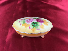Antique Lefton China Trinket Dish Numbered 5206 Hand Painted Gold Trim picture