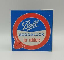 Vintage Ball Mason Jar Good Luck Rubbers Rings Split Tab NOS Original Box of 12 picture