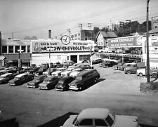 1955 CHEVROLET DEALER Classic Car Sales Lot Retro Historic Picture Photo 5x7 picture