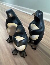 Penguin Family Set of 3 Figurines Parents & Child 6” picture