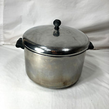 Vintage Large Farberware Aluminum Clad Stainless Steel 8 Qt Stock Pot w/ Lid USA picture