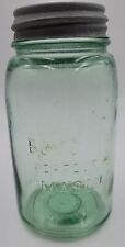 Vintage BOYD PERFECT MASON w/ Offset Words GREEN QUART Fruit Canning Jar picture