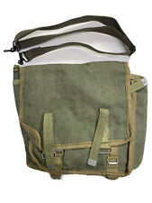 Vintage Polish Army Surplus Bread OD green canvas military pouch shoulder bag picture