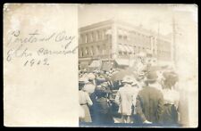 Inscr. PORTLAND Oregon 1902 Elks Fraternity Street Carnival. Real Photo Postcard picture