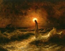 Catholic print picture- CHRIST WALKING ON WATER -   8