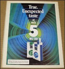 1978 TRUE Cigarettes Print Ad Vintage Advertisement Unexpected Taste Menthol picture