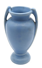 Vintage Camark Double Handled Small Cabinet Blue Matte Finish Vase picture
