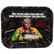 RAW OOPS Cigarette Tobacco Metal LARGE Rolling Tray 14x11 OOPS - TIME AND SPACE picture