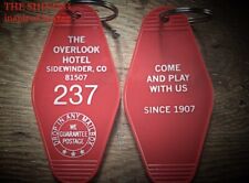 The Shining inspired 'Room 237' red with white printed OVERLOOK HOTEL KEYCHAIN picture