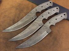 Lot of 3 Handmade Damascus Steel XL Blank Blades-Knife Making-Klingen-B124 picture