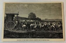 1876 magazine engraving~ Peasants Of Roman Campagna HEARING MASS AT HARVEST TIME picture