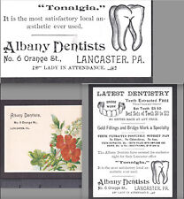 Tonalgia Cocaine 1800's Teeth Extracted w/o Pain Dentist Tooth Dental Trade Card picture