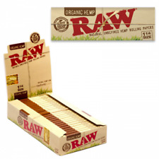 RAW Organic Hemp 1 1/4 Rolling Papers 24ct Display- 100% Authentic-FREE SHIPPING picture
