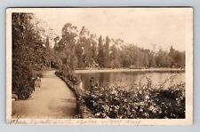 Los Angeles CA-California RPPC Scenic Westlake Park Real Photo 1910 Old Postcard picture