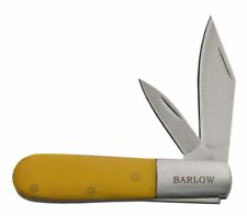 Nice Barlow Two Blade Pocket Knife Yellow Handle - NEW - 23-YW picture