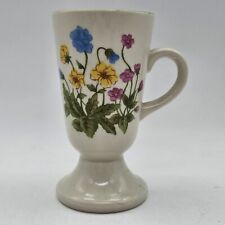 Footed Wildflower French Style Coffee Cup Tea Mug picture
