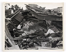 1948 Fukui Japan Earthquake Damage US Army Signal Corp VTG Photo Japanese Family picture