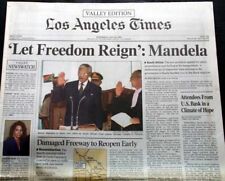 NELSON MANDELA Anti Apartheid South Africa President Inauguration 1994 Newspaper picture