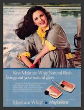 Maybelline 1980s Print Advertisement 1985 Moisture Whip Cosmetics Lynda Carter picture