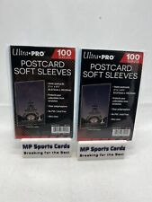 (2) Ultra Pro Postcard Soft Sleeves 100ct Ultra Clear  picture