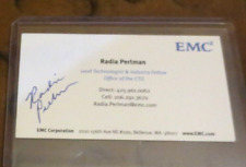 Radia Perlman signed autographed business card Mother of the Internet EMC Dell picture