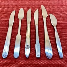 Lot of 7 Vintage AIRLINES Knives Flatware Cutlery PAN-AM, AMERICAN, EASTERN, SAS picture