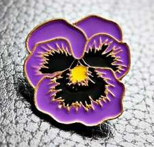 Forget Me Not Flower Alzheimer's Awareness purple PIN Badge new picture
