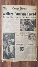 WALLACE PARALYSIS FEARED, newspaper, May 16, 1972 picture