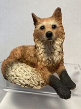 1988 Vintage Castagna Alabaster Red Fox Wild Arctic Animal Made in Italy Mint picture