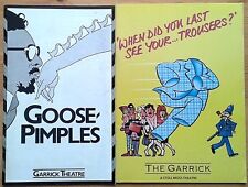 Selection of individual Garrick Theatre programmes 1980s, West End programme picture