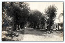 c1910's Scene On West Side Dirt Road Amboy Illinois IL RPPC Photo Postcard picture