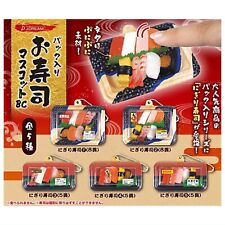 Packed Sushi Mascot Chain Capsule Toy 5 Types Full Comp Set Gacha New Japan picture