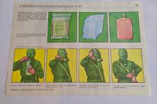 Military Poster Chernobyl Radiation ORIGINAL Nuclear Soviet USSR gas mask №70 picture