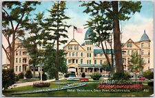 San Jose California, Hotel Vendome Park, Front View, Vintage Postcard picture
