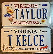 Virginia Vanity License Plate Tag Va Personalized T KELCE Taylor Swift Sign Tag picture