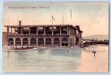 Venice California CA Postcard The Bath House And Lagoon Scene 1910 Antique picture