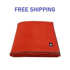 EKTOS 100% Wool Blanket Orange Warm&Heavy 5 lbs Large Washable 66x90 Camping NEW picture