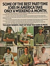1976 Army Reserve Crane Operator Electrician Dental Specialist & More Vintage Ad picture